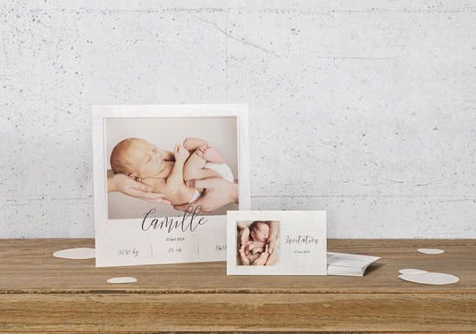Collection de faire-part de naissance et dragées smartphoto